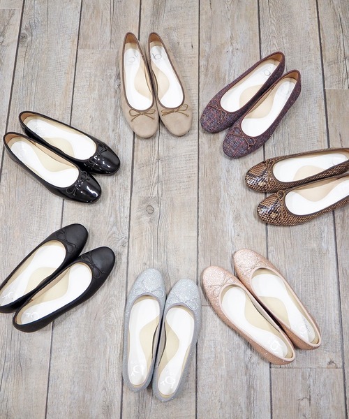 byあしながおじさん（バイアシナガオジサン）の「ふわもちクッションバレエシューズ　-8750332（バレエシューズ・レディース・ベージュ/ワイン/パイソン・22.5cm/23.5cm/24.5cm/23.0cm/24.0cm）」の10枚目の写真