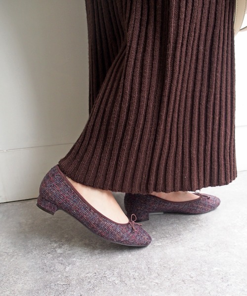 byあしながおじさん（バイアシナガオジサン）の「ふわもちクッションバレエシューズ　-8750332（バレエシューズ・レディース・ベージュ/ワイン/パイソン・22.5cm/23.5cm/24.5cm/23.0cm/24.0cm）」の4枚目の写真