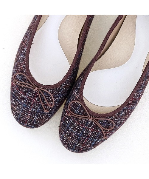 byあしながおじさん（バイアシナガオジサン）の「ふわもちクッションバレエシューズ　-8750332（バレエシューズ・レディース・ベージュ/ワイン/パイソン・22.5cm/23.5cm/24.5cm/23.0cm/24.0cm）」の8枚目の写真