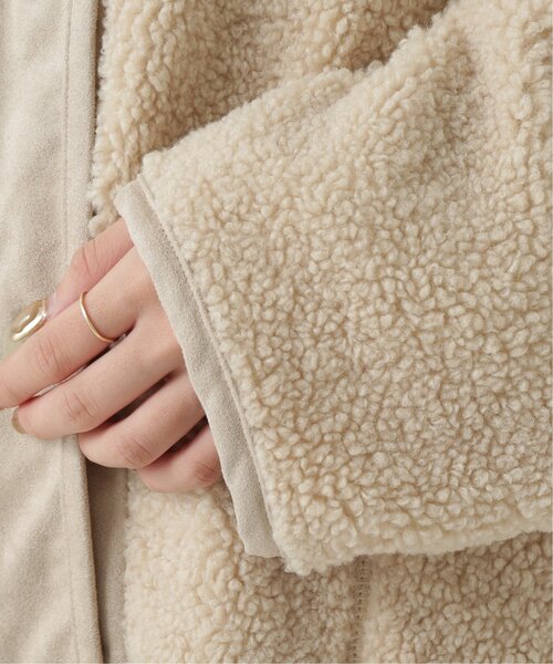 RAY CASSIN(レイカズン)の「スウェード切替リングボアブルゾン(ブルゾン・レディース・ベージュ/モカ・FREE)」の14枚目の写真