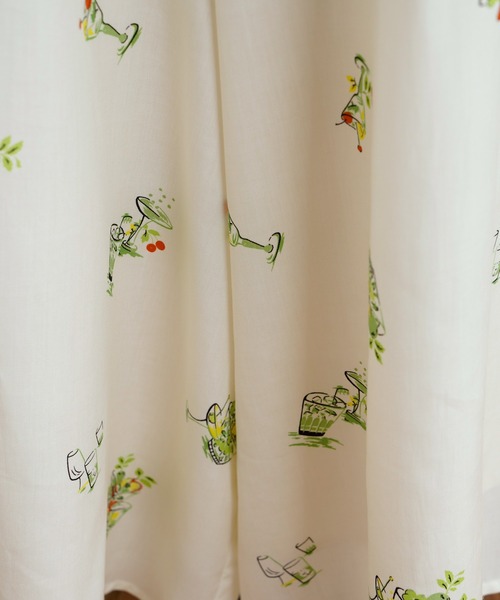 BEARDSLEY(ビアズリー)の「フルーツソーダプリントパンツ(その他パンツ・レディース・グレー/アイボリー・FREE)」の5枚目の写真