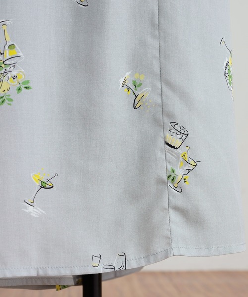 BEARDSLEY(ビアズリー)の「フルーツソーダプリントパンツ(その他パンツ・レディース・グレー/アイボリー・FREE)」の9枚目の写真