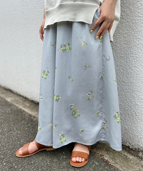 BEARDSLEY(ビアズリー)の「フルーツソーダプリントパンツ(その他パンツ・レディース・グレー/アイボリー・FREE)」の6枚目の写真