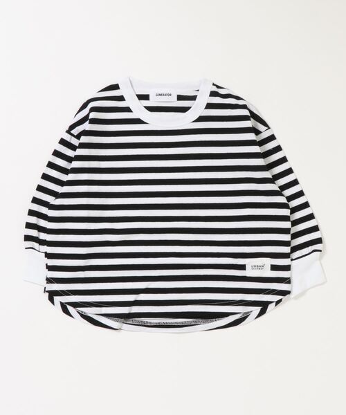 GENERATOR（ジェネレーター）の「GENERATOR/ジェネレーター  ボーダー L/STシャツ（Tシャツ/カットソー・キッズ・ブラック/グリーン・S/M/L/XL）」の6枚目の写真