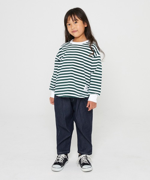 GENERATOR（ジェネレーター）の「GENERATOR/ジェネレーター  ボーダー L/STシャツ（Tシャツ/カットソー・キッズ・ブラック/グリーン・S/M/L/XL）」の7枚目の写真