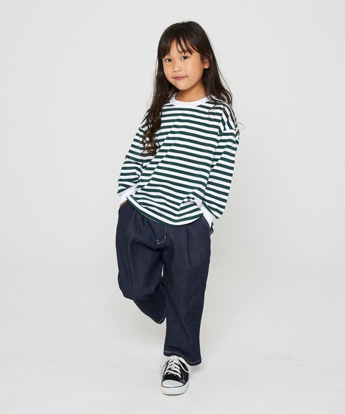 GENERATOR（ジェネレーター）の「GENERATOR/ジェネレーター  ボーダー L/STシャツ（Tシャツ/カットソー・キッズ・ブラック/グリーン・S/M/L/XL）」の5枚目の写真