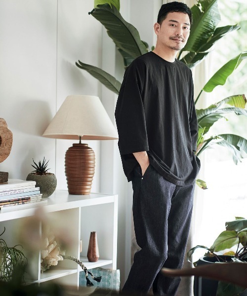 Sunny clouds（サニークラウズ）の「サニークラウズ　半端袖Ｔシャツ（Tシャツ/カットソー・メンズ・オレンジ系その他/ブラック・SMALL/LARGE/MEDIUM/BL）」の4枚目の写真