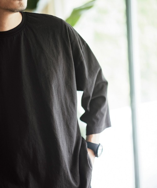 Sunny clouds（サニークラウズ）の「サニークラウズ　半端袖Ｔシャツ（Tシャツ/カットソー・メンズ・オレンジ系その他/ブラック・SMALL/LARGE/MEDIUM/BL）」の13枚目の写真