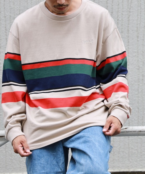 Levi's（リーバイス）の「【Levi's】マルチボーダーロンＴ（Tシャツ/カットソー・メンズ・キナリ・L/M/S）」の14枚目の写真