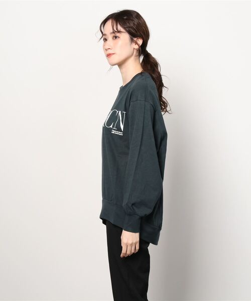 AMERICANA（アメリカーナ）の「【WEB限定】[Americana/アメリカーナ] 丸胴 ロゴプリントロンT（Tシャツ/カットソー・レディース・スミクロ/ホワイト/杢グレー・ONE SIZE）」の9枚目の写真