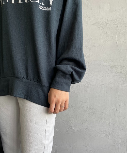 AMERICANA（アメリカーナ）の「【WEB限定】[Americana/アメリカーナ] 丸胴 ロゴプリントロンT（Tシャツ/カットソー・レディース・スミクロ/ホワイト/杢グレー・ONE SIZE）」の18枚目の写真