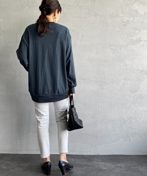 AMERICANA（アメリカーナ）の「【WEB限定】[Americana/アメリカーナ] 丸胴 ロゴプリントロンT（Tシャツ/カットソー・レディース・スミクロ/ホワイト/杢グレー・ONE SIZE）」の15枚目の写真