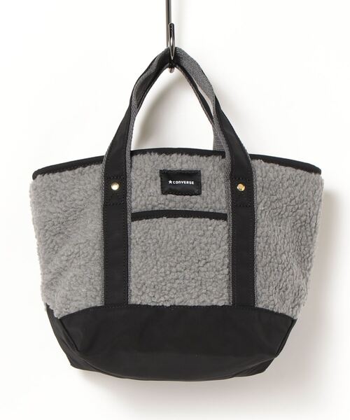 CONVERSE（コンバース）の「【CONVERSE/コンバース】ブランドロゴ ボア＆ツイル ミニトートバッグ（トートバッグ・レディース・ブラック/ベージュ/ブルーグリーン・FREE）」の8枚目の写真