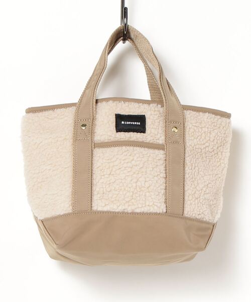 CONVERSE（コンバース）の「【CONVERSE/コンバース】ブランドロゴ ボア＆ツイル ミニトートバッグ（トートバッグ・レディース・ブラック/ベージュ/ブルーグリーン・FREE）」の9枚目の写真