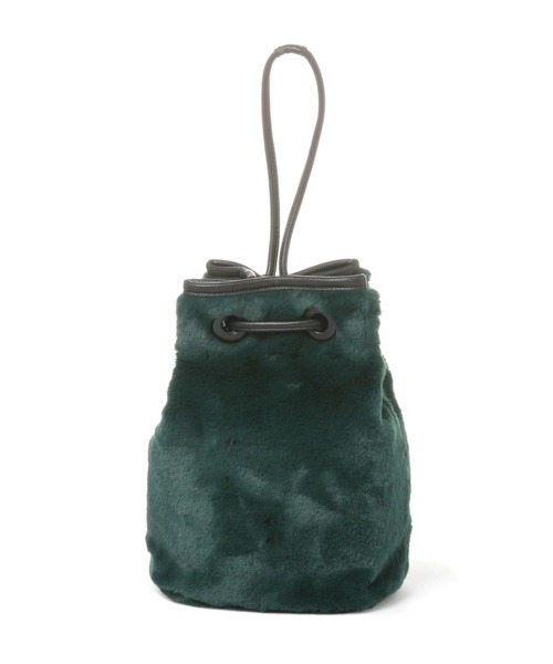 PAGEBOY(ページボーイ)の「ボアバケットバッグ(ショルダーバッグ・レディース・ホワイト/グリーン・FREE)」の6枚目の写真