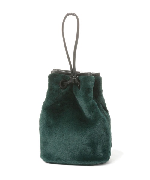 PAGEBOY(ページボーイ)の「ボアバケットバッグ(ショルダーバッグ・レディース・ホワイト/グリーン・FREE)」の12枚目の写真