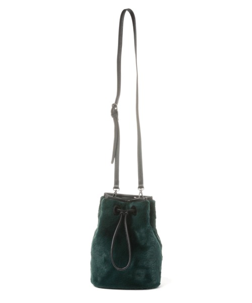 PAGEBOY(ページボーイ)の「ボアバケットバッグ(ショルダーバッグ・レディース・ホワイト/グリーン・FREE)」の10枚目の写真