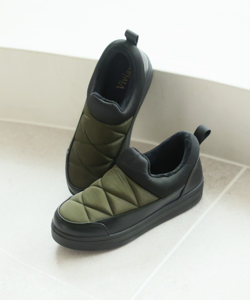 VIVIAN（ヴィヴィアン）の「防水防寒スリッポン（レインシューズ・レディース・ブラック/ベージュ/グレー/カーキ/アイボリー・LL/S/M/L）」の5枚目の写真