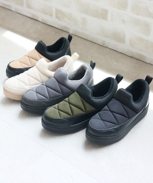 VIVIAN（ヴィヴィアン）の「防水防寒スリッポン（レインシューズ・レディース・ブラック/ベージュ/グレー/カーキ/アイボリー・LL/S/M/L）」の2枚目の写真