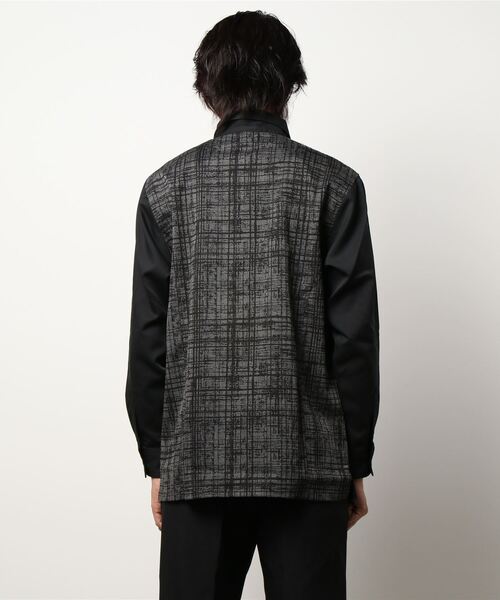 semantic design（セマンティックデザイン）の「シェラック/SHELLAC チェックプリント配色 長袖シャツ（シャツ/ブラウス・メンズ・ブラック・MEDIUM/LARGE/X-LARGE/S）」の4枚目の写真