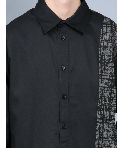 semantic design（セマンティックデザイン）の「シェラック/SHELLAC チェックプリント配色 長袖シャツ（シャツ/ブラウス・メンズ・ブラック・MEDIUM/LARGE/X-LARGE/S）」の10枚目の写真