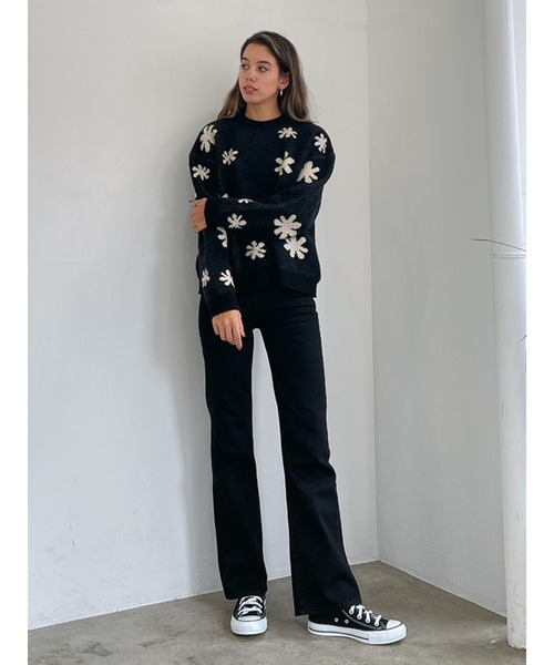 Vicente(ヴィセンテ)の「Happy flower knit(ニット/セーター・レディース・パープル/イエロー・FREE)」の10枚目の写真