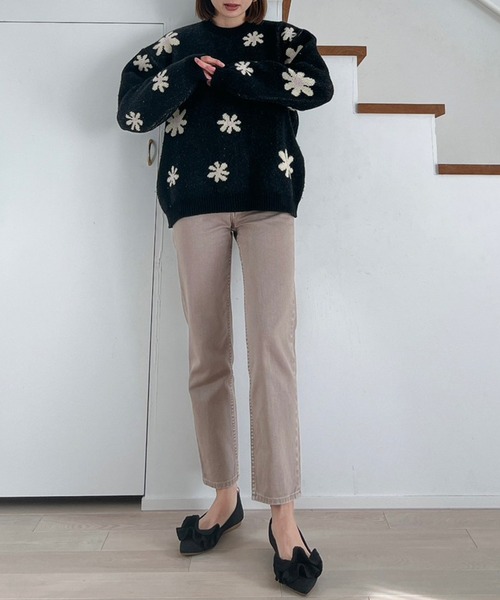 Vicente(ヴィセンテ)の「Happy flower knit(ニット/セーター・レディース・パープル/イエロー・FREE)」の11枚目の写真