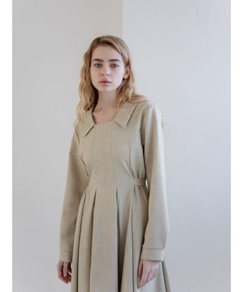 Ayla（アイラ）の「tuck pleats onepiece（ワンピース・レディース・ライトグレー/ベージュ・FREE）」の6枚目の写真