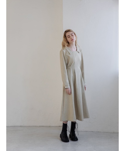 Ayla（アイラ）の「tuck pleats onepiece（ワンピース・レディース・ライトグレー/ベージュ・FREE）」の10枚目の写真