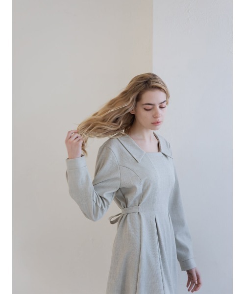 Ayla（アイラ）の「tuck pleats onepiece（ワンピース・レディース・ライトグレー/ベージュ・FREE）」の14枚目の写真