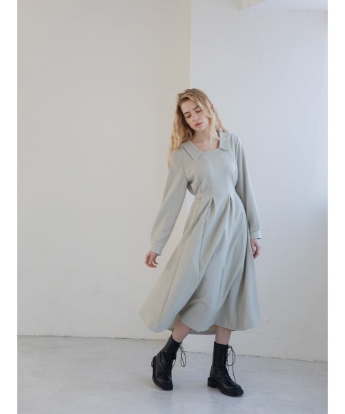 Ayla（アイラ）の「tuck pleats onepiece（ワンピース・レディース・ライトグレー/ベージュ・FREE）」の15枚目の写真