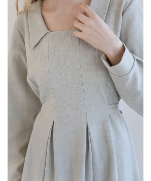 Ayla（アイラ）の「tuck pleats onepiece（ワンピース・レディース・ライトグレー/ベージュ・FREE）」の19枚目の写真