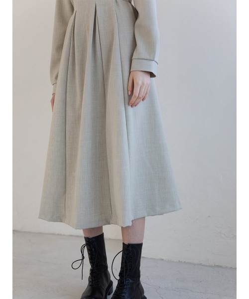 Ayla（アイラ）の「tuck pleats onepiece（ワンピース・レディース・ライトグレー/ベージュ・FREE）」の21枚目の写真