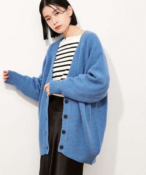 ADAM ET ROPE'(アダムエロペ)の「【アウトレット店舗・WEB限定】エラスティックドルマンカーディガン(カーディガン/ボレロ・レディース・チャコールグレー/ブルー/パープル系その他/ライトグレー・FREE)」の3枚目の写真