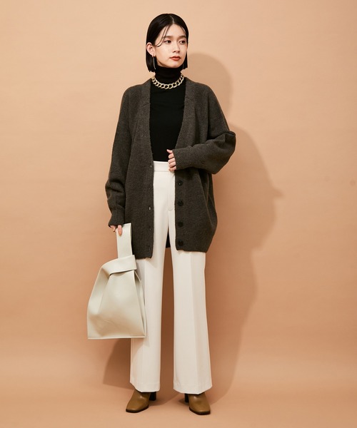 ADAM ET ROPE'(アダムエロペ)の「【アウトレット店舗・WEB限定】エラスティックドルマンカーディガン(カーディガン/ボレロ・レディース・チャコールグレー/ブルー/パープル系その他/ライトグレー・FREE)」の9枚目の写真