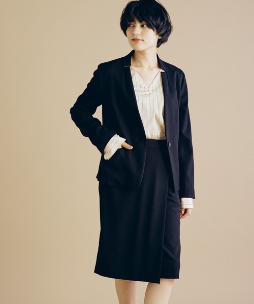 CLEARIMPRESSION (クリアインプレッション)の「TRサキソニー起毛Iラインスカート(スカート・レディース・ブラック/モカ・11号/9号/7号)」の9枚目の写真