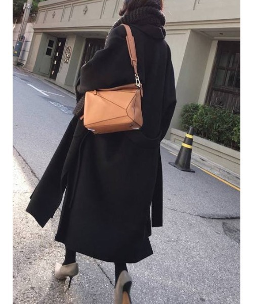 セール】【SETUP7】ミッドレングスベルト付きウールライクガウンコート