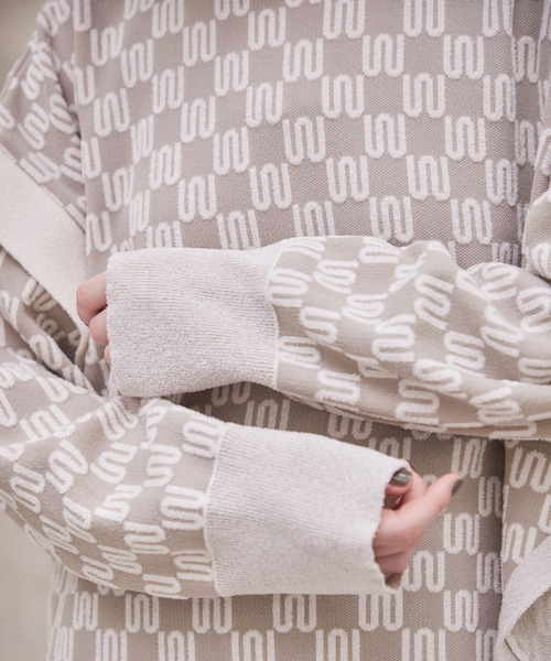 PUBLIC TOKYO（パブリックトウキョウ）の「パイルジャガードアシメニット（ニット/セーター・レディース・アイボリー/ネイビー・FREE）」の21枚目の写真