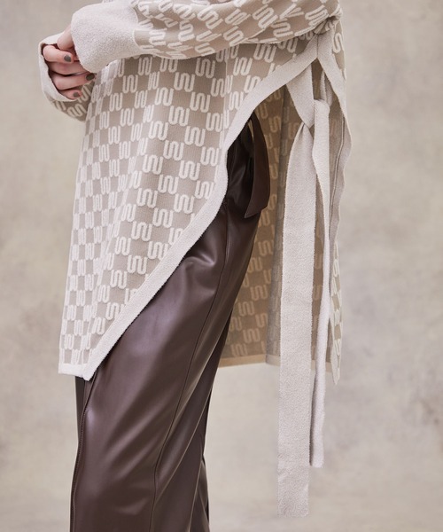 PUBLIC TOKYO（パブリックトウキョウ）の「パイルジャガードアシメニット（ニット/セーター・レディース・アイボリー/ネイビー・FREE）」の19枚目の写真