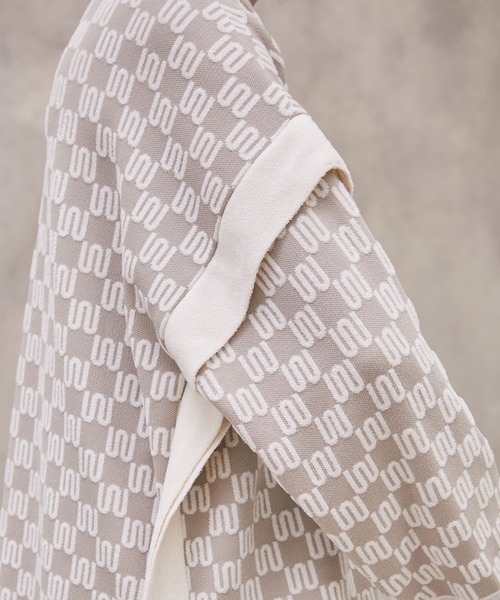 PUBLIC TOKYO（パブリックトウキョウ）の「パイルジャガードアシメニット（ニット/セーター・レディース・アイボリー/ネイビー・FREE）」の20枚目の写真