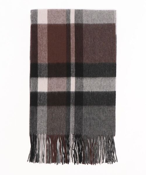 N.(N. Natural Beauty Basic)(エヌエヌナチュラルビューティーベーシック)の「ウールチェックストール(ストール/ショール・レディース・ブラウン・フリ-)」の8枚目の写真