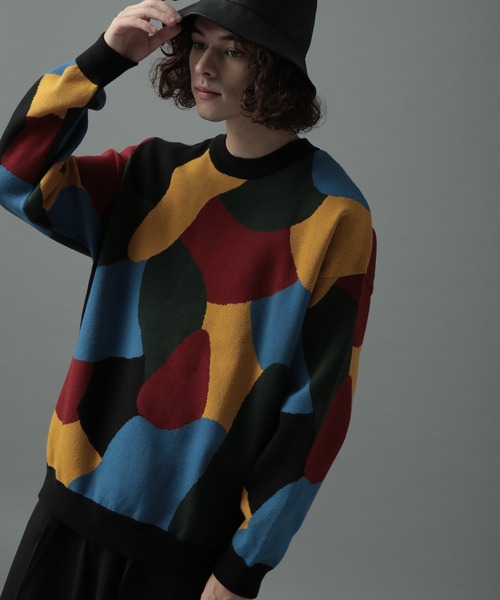 HARE（ハレ）の「【WEARISTA×HARE】マルチパターンニットプルオーバー(HARE)（ニット/セーター・メンズ・マルチ・SMALL/MEDIUM）」の5枚目の写真