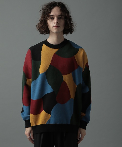 HARE（ハレ）の「【WEARISTA×HARE】マルチパターンニットプルオーバー(HARE)（ニット/セーター・メンズ・マルチ・SMALL/MEDIUM）」の6枚目の写真