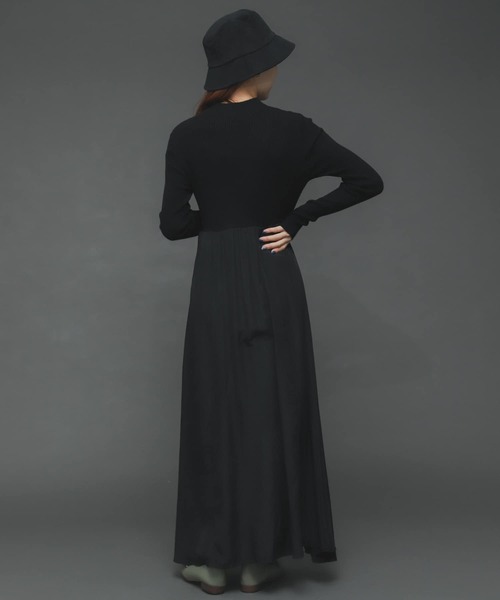 SENSE OF PLACE by URBAN RESEARCH(センスオブプレイスバイアーバンリサーチ)の「リブドッキングワンピース(ワンピース・レディース・ライトベージュ/ブラック・ONE)」の15枚目の写真