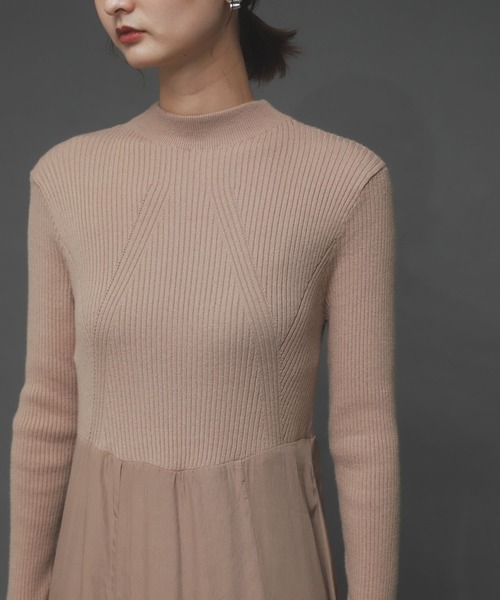 SENSE OF PLACE by URBAN RESEARCH(センスオブプレイスバイアーバンリサーチ)の「リブドッキングワンピース(ワンピース・レディース・ライトベージュ/ブラック・ONE)」の19枚目の写真