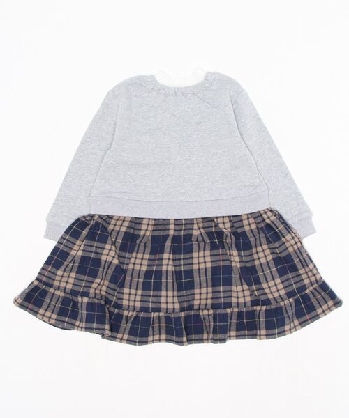 kladskap(クレードスコープ)の「ウサギワンポイントドッキングワンピース(ワンピース・キッズ・ネイビー/トップグレー・120cm/100cm/110cm/90cm)」の3枚目の写真