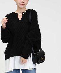 HONEYSUCKLE ROSE | 【HONEYSUCKLE ROSE】フェイクレイヤードニット(ニット/セーター)