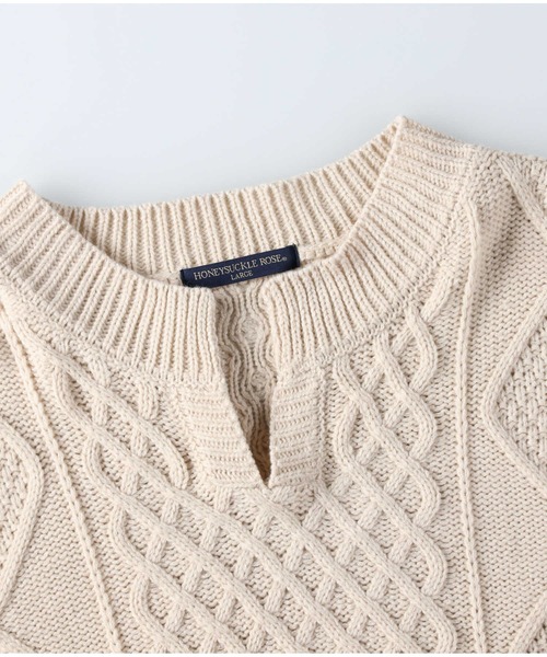 HONEYSUCKLE ROSE(ハニーサックルローズ)の「【HONEYSUCKLE ROSE】フェイクレイヤードニット(ニット/セーター・レディース・ベージュ/ブラック/オフホワイト・L/M)」の19枚目の写真