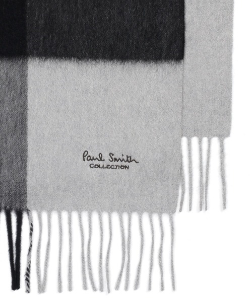 Paul Smith COLLECTION（ポールスミスコレクション）の「ブロックチェック カシミヤマフラー / 214553 FS（マフラー・メンズ・ブルー系その他/ベージュ系その他/グレー系その他・FREE）」の4枚目の写真