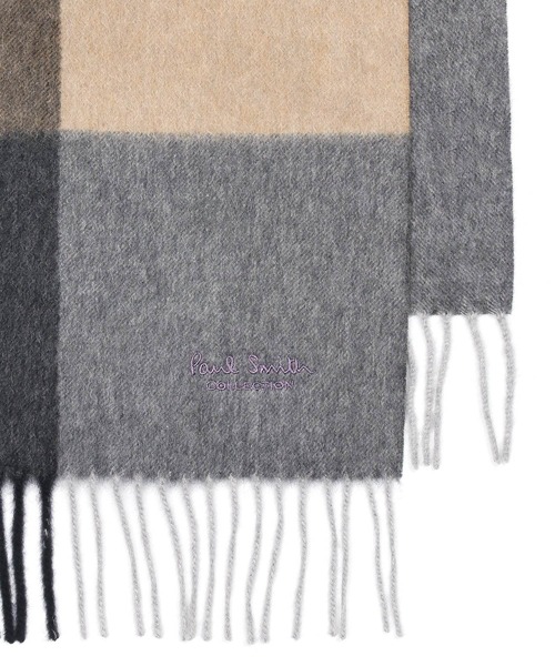 Paul Smith COLLECTION（ポールスミスコレクション）の「ブロックチェック カシミヤマフラー / 214553 FS（マフラー・メンズ・ブルー系その他/ベージュ系その他/グレー系その他・FREE）」の7枚目の写真